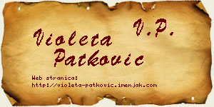 Violeta Patković vizit kartica